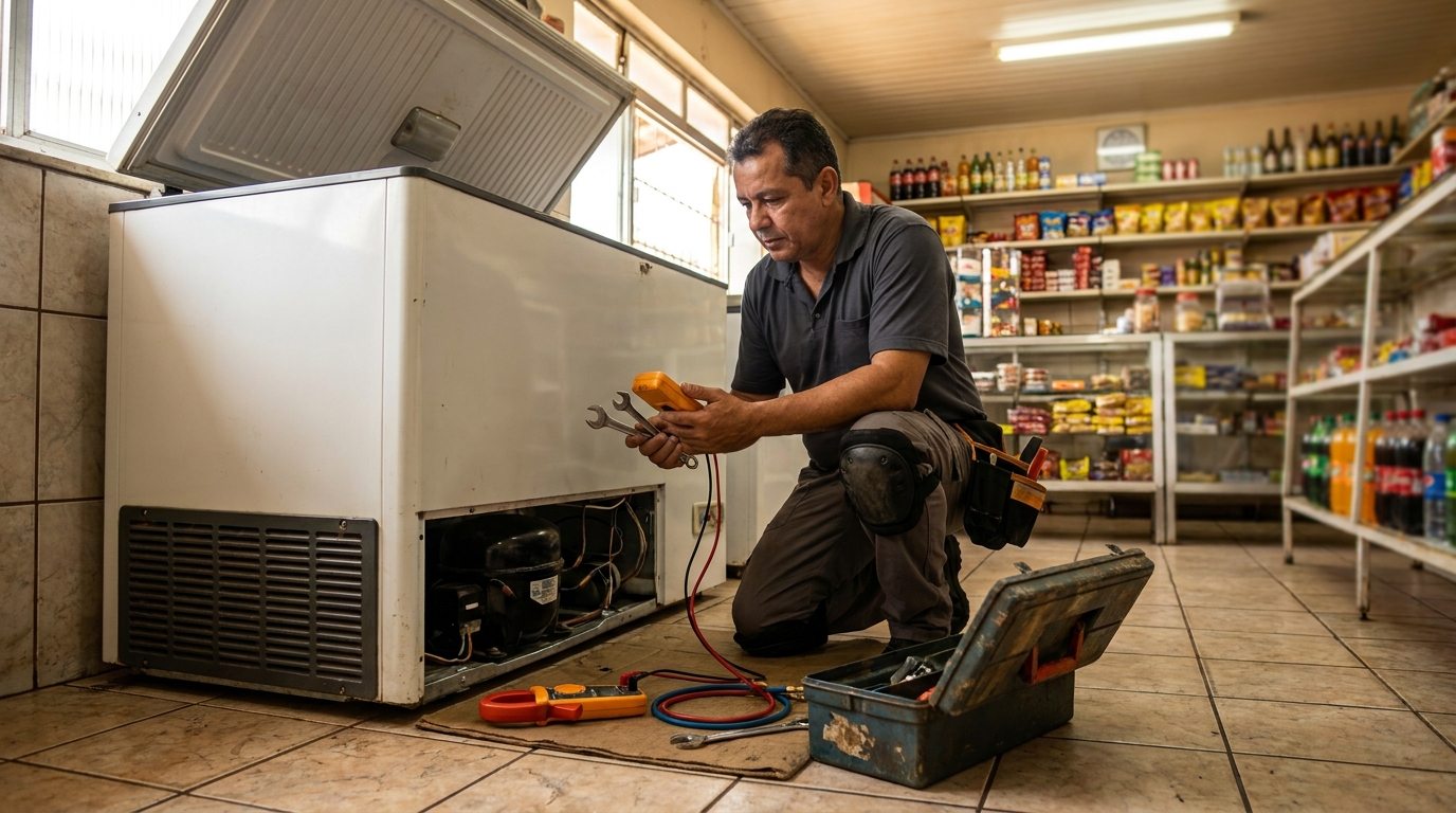 Técnico de conserto de freezer em residência no Centro, Porto Alegre‑RS